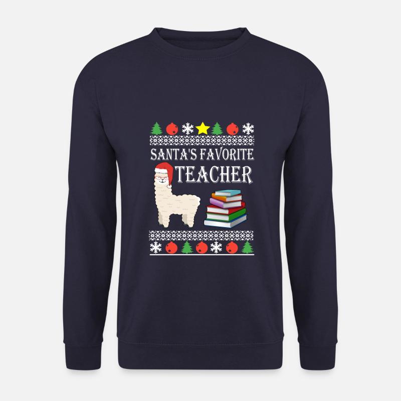 Santa's Lieblings Lehrer Lama X-Mas Ugly Sweater - Unisex Pullover - Navy