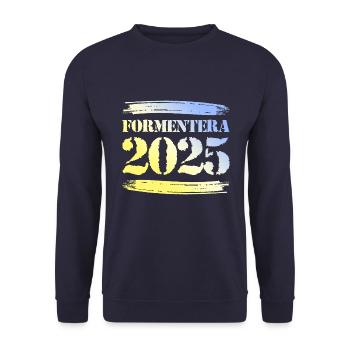 Formentera 2025 - Unisex Sweatshirt - navy - Front - Alina (178cm) & Michal (187cm)