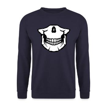 Low skull tooth 29 - Unisex Sweatshirt - navy - Front - Alina (178cm) & Michal (187cm)