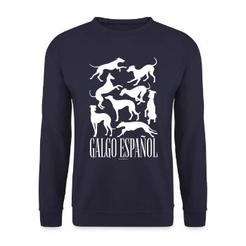 Galgo Espan ol - Sweat-shirt Unisexe - marine - Devant - Alina (178cm) & Michal (187cm)