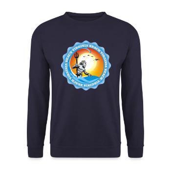 Virginia Beach King Neptune - Unisex Sweatshirt - navy - Front - Alina (178cm) & Michal (187cm)