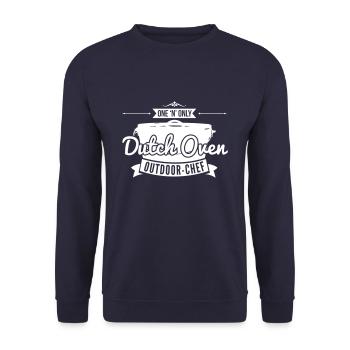 chef de cuisine hollandaise | barbecue en plein air - Sweat-shirt Unisexe - marine - Devant - Alina (178cm) & Michal (187cm)