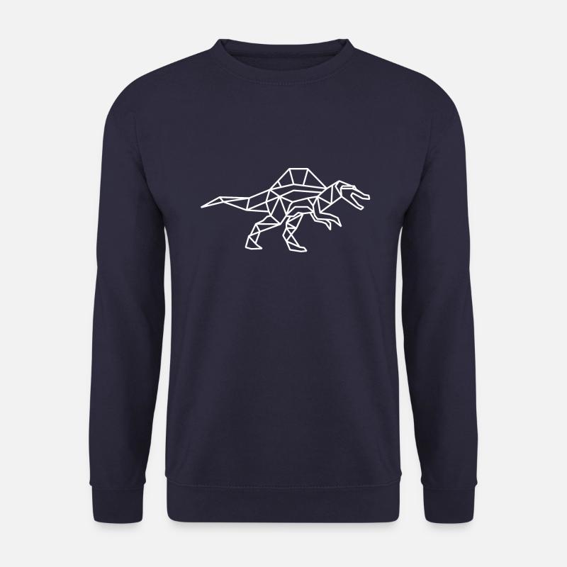 Spinosaurus Spino polygon geometrisch Linien - Unisex Pullover - Navy