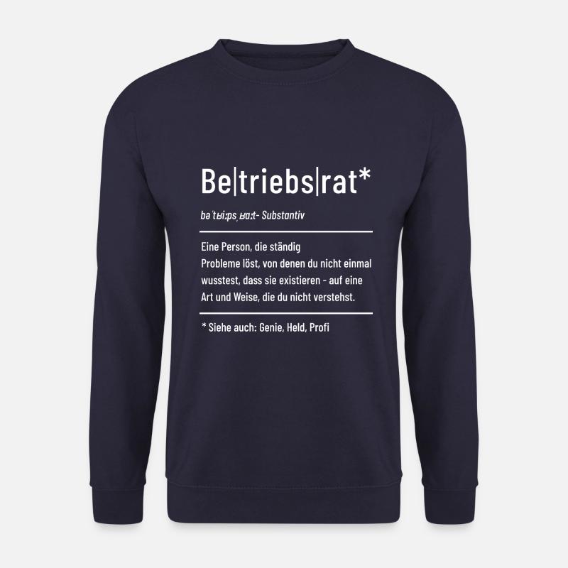 Betriebsrat - Definition - Lexikon - Unisex Pullover - Navy