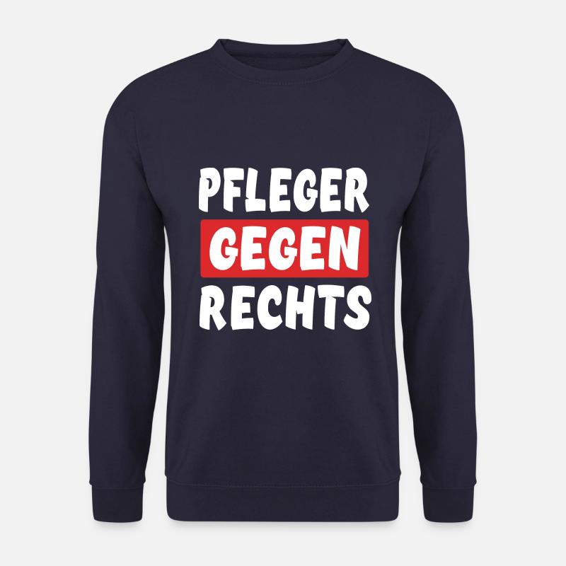Pfleger Gegen Rechts - Rechts Nein Danke - Unisex Pullover - Navy