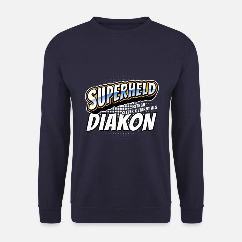 Superheld, clever getarnt als Diakon - Unisex Pullover - Navy