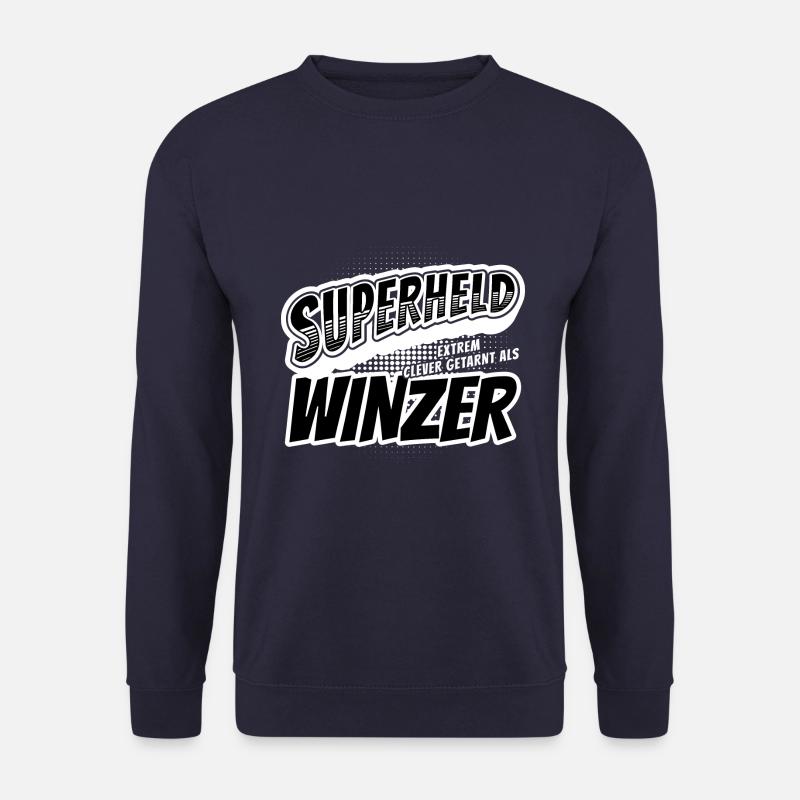 Superheld, clever getarnt als Winzer - Unisex Pullover - Navy