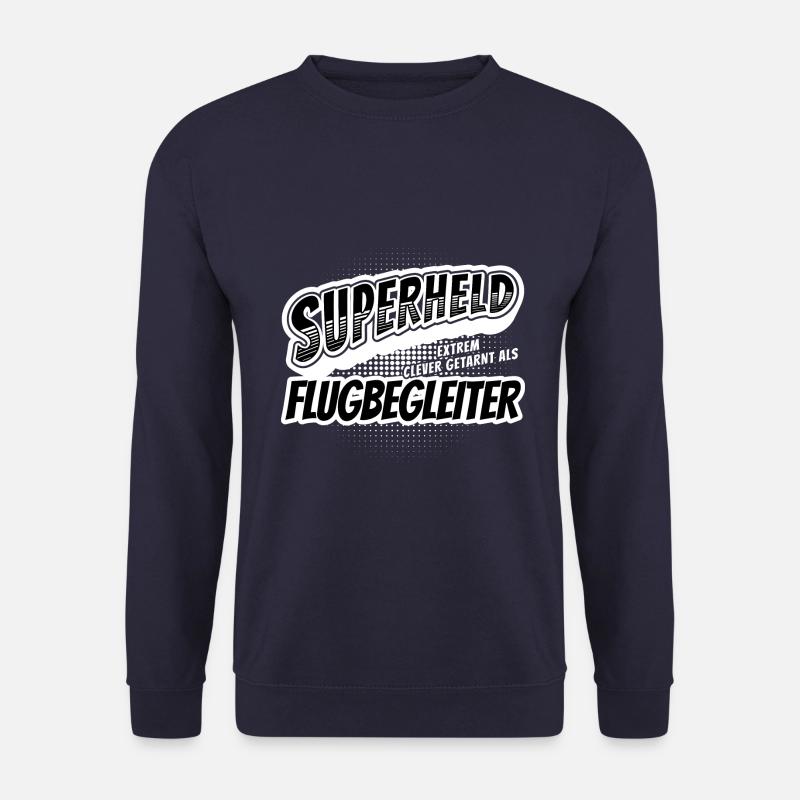 Superheld, clever getarnt als Flugbegleiter - Unisex Pullover - Navy