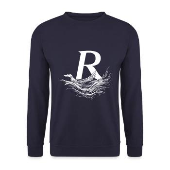 Rente Ente - Rentner Ruhestand Pension Geschenk - Unisex Pullover - Navy - Vorne - Alina (178cm) & Michal (187cm)