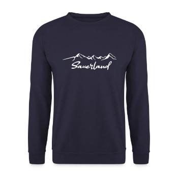 Sauerland Skyline - Unisex Sweatshirt - navy - Front - Alina (178cm) & Michal (187cm)
