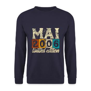 Edition Limitée Mai 2006 - Anniversaire - Sweat-shirt Unisexe - marine - Devant - Alina (178cm) & Michal (187cm)