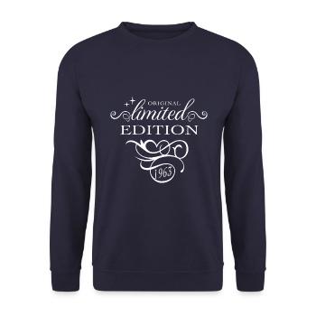 Women's Limited Edition 1963 - Birthday - Year - Unisex Sweatshirt - navy - Front - Alina (178cm) & Michal (187cm)
