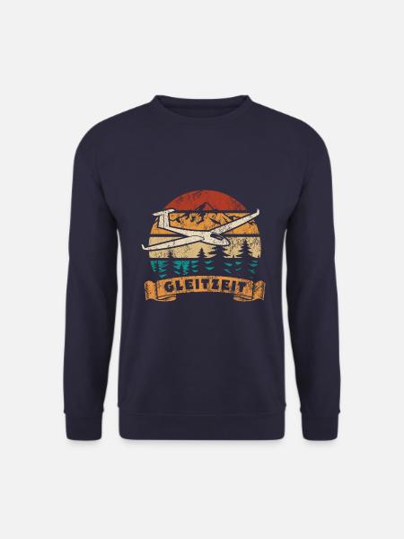 Gleitzeit - Segelflug Spruch Segelflieger gleiten - Unisex Pullover - Navy
