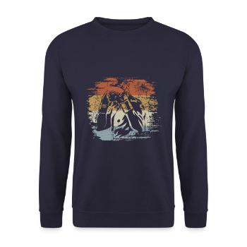Vintage, Boxe, Arts Martiaux, Entraînement De Boxe - Sweat-shirt Unisexe - marine - Devant - Alina (178cm) & Michal (187cm)