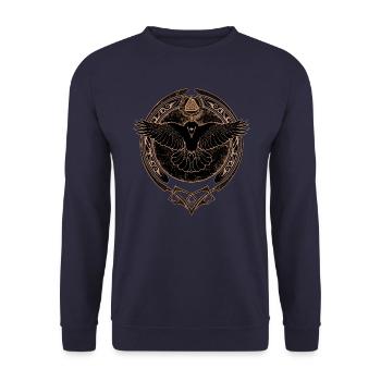 Valknut Rabe - Unisex Sweatshirt - navy - Front - Alina (178cm) & Michal (187cm)