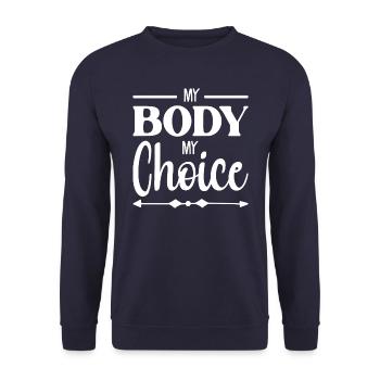 Mon corps, ma décision - Sweat-shirt Unisexe - marine - Devant - Alina (178cm) & Michal (187cm)