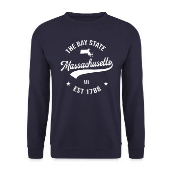 Massachusetts - Unisex Pullover - Navy - Vorne - Alina (178cm) & Michal (187cm)