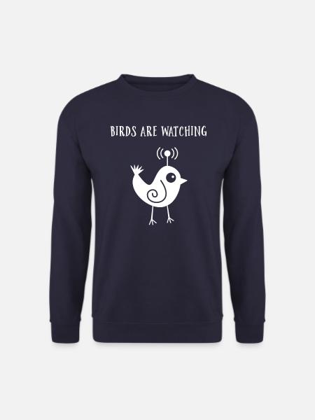 Birds Are Watching - Unisex Sweatshirt - navy