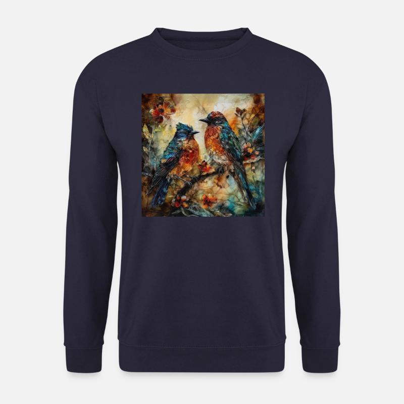 Vögel - Unisex Pullover - Navy