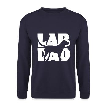 Lab Dad - Labrador - Dicton - Amoureux des chiens - Sweat-shirt Unisexe - marine - Devant - Alina (178cm) & Michal (187cm)