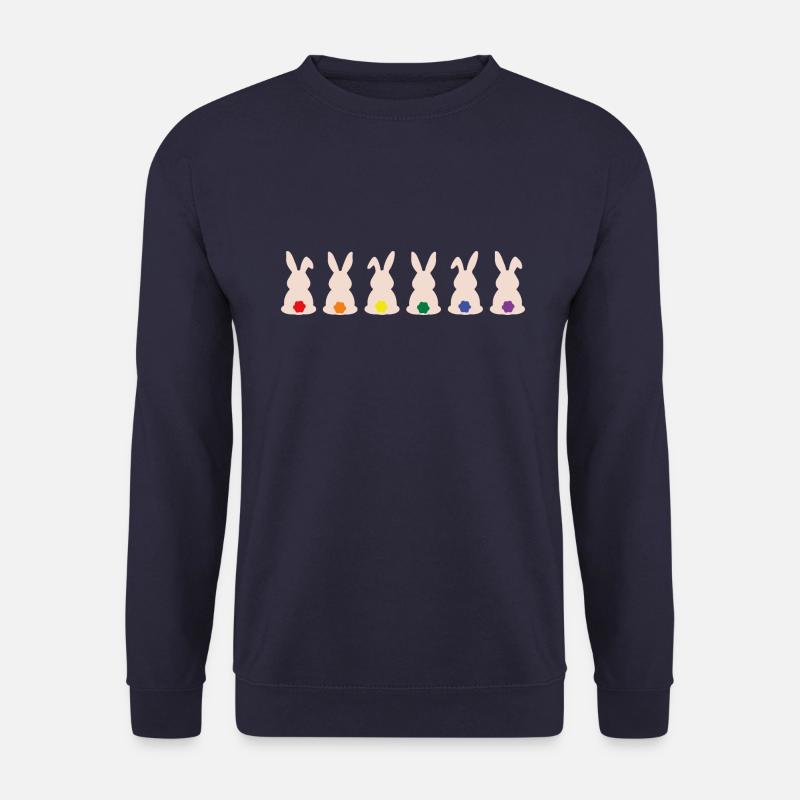 Regenbogen-Häschen - Unisex Pullover - Navy