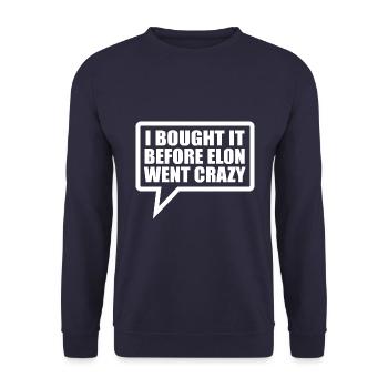 I bought it before Elon went crazy - Unisex Pullover - Navy - Vorne - Alina (178cm) & Michal (187cm)