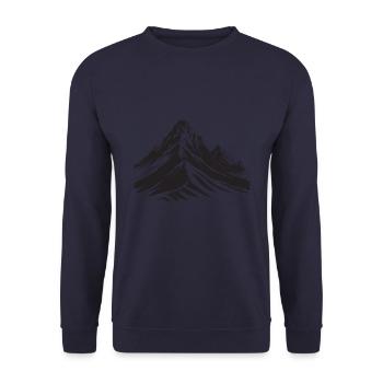 Mountains Mountains Icon - Unisex Sweatshirt - navy - Front - Alina (178cm) & Michal (187cm)