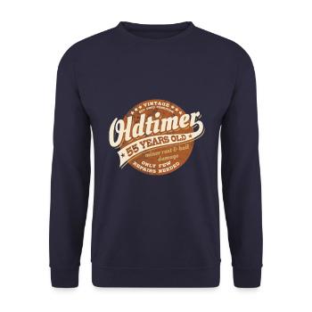 Vintage - Oldtimer - 55 years old - Birthday - Unisex Sweatshirt - navy - Front - Alina (178cm) & Michal (187cm)