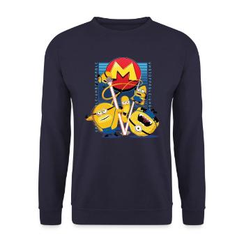 Minions Mega Minions With Super Powers - Unisex Sweatshirt - navy - Front - Alina (178cm) & Michal (187cm)