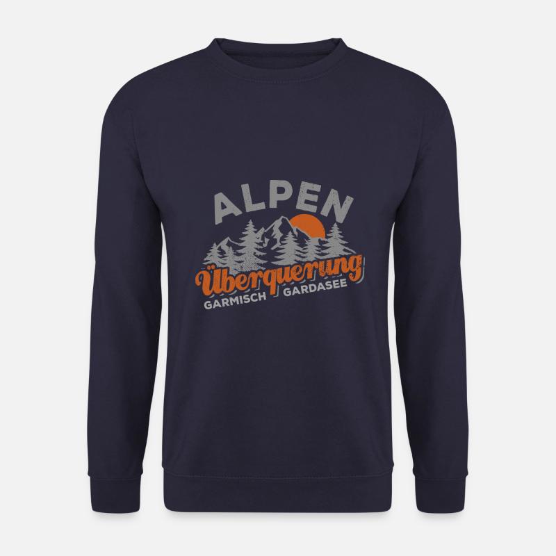 Alpenüberquerung Garmisch Gardasee Wandern - Unisex Pullover - Navy