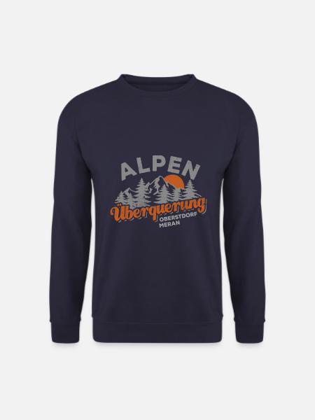 Alpenüberquerung Oberstdorf Meran Wandern - Unisex Pullover - Navy