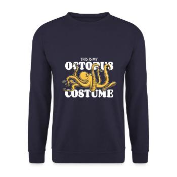I really like Octopus - Eight Tentacles - Costume - Unisex Sweatshirt - navy - Front - Alina (178cm) & Michal (187cm)
