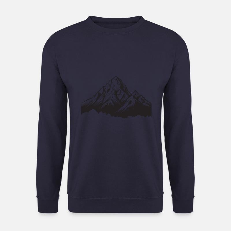 Mountains Grafik - Unisex Pullover - Navy