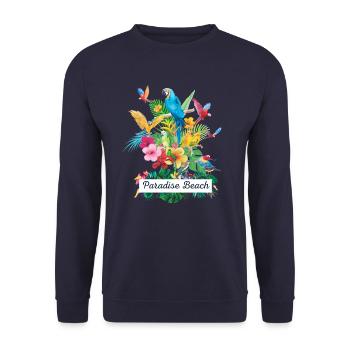 Paradise Beach - Unisex Sweatshirt - navy - Front - Alina (178cm) & Michal (187cm)