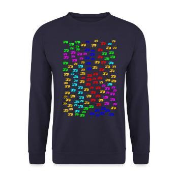Petits mobil-homes colorés - Sweat-shirt Unisexe - marine - Devant - Alina (178cm) & Michal (187cm)