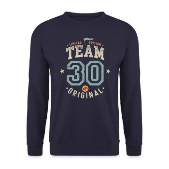 Team 25 - 100% Original / Limited Edition - Unisex Sweatshirt - navy - Front - Alina (178cm) & Michal (187cm)