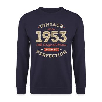 Millésime 1953 Toutes les pièces d’origine - Sweat-shirt Unisexe - marine - Devant - Alina (178cm) & Michal (187cm)