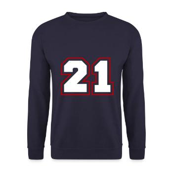 21 symbole de nombre - Sweat-shirt Unisexe - marine - Devant - Alina (178cm) & Michal (187cm)