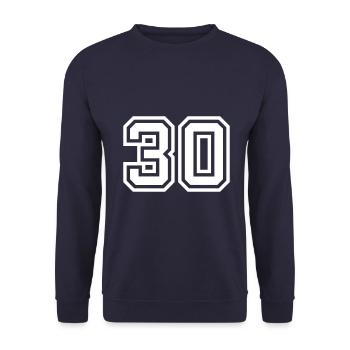 Symbole de 30 chiffres - Sweat-shirt Unisexe - marine - Devant - Alina (178cm) & Michal (187cm)