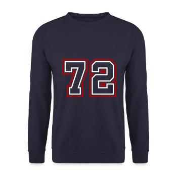 72 Number number - Unisex Sweatshirt - navy - Front - Alina (178cm) & Michal (187cm)