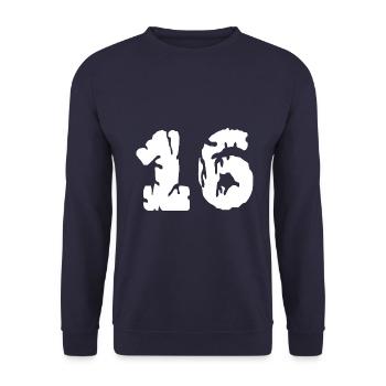 Maillot 16 numéros - Sweat-shirt Unisexe - marine - Devant - Alina (178cm) & Michal (187cm)
