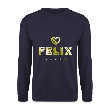 Félix Herz - Sweat-shirt Unisexe - marine - Devant - Alina (178cm) & Michal (187cm)