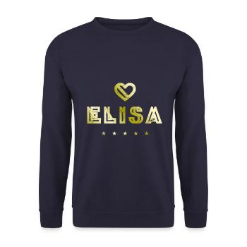 Elisa Herz - Unisex Sweatshirt - navy - Front - Alina (178cm) & Michal (187cm)