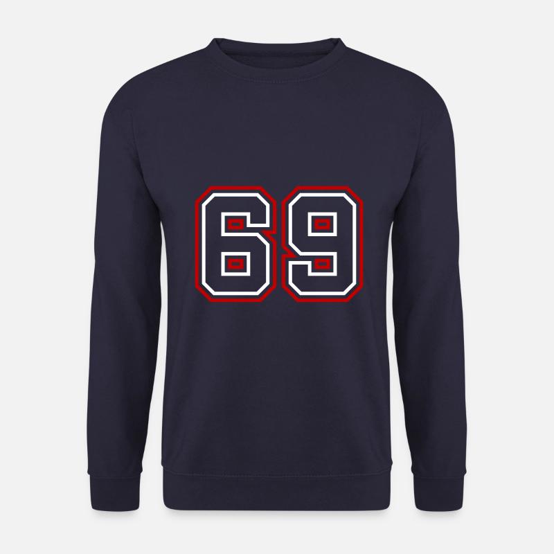 69 Numéro de numéro - Sweat-shirt Unisexe - marine