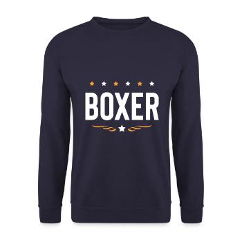 Boxer Boxen Sport - Unisex Pullover - Navy - Vorne - Alina (178cm) & Michal (187cm)