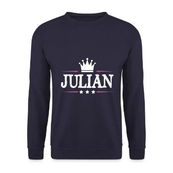 Julian - Unisex Pullover - Navy - Vorne - Alina (178cm) & Michal (187cm)