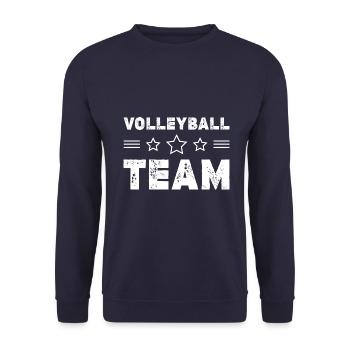 Volleyball Team - Unisex Sweatshirt - navy - Front - Alina (178cm) & Michal (187cm)