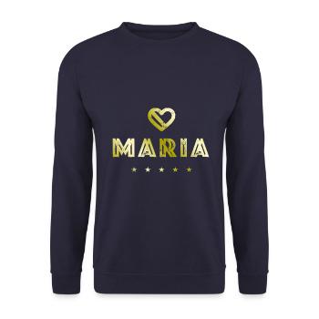 Maria Herz - Sweat-shirt Unisexe - marine - Devant - Alina (178cm) & Michal (187cm)