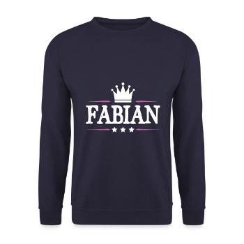 Fabian - Unisex Sweatshirt - navy - Front - Alina (178cm) & Michal (187cm)