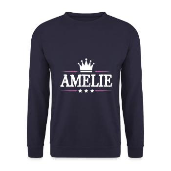 Amelie - Unisex Pullover - Navy - Vorne - Alina (178cm) & Michal (187cm)